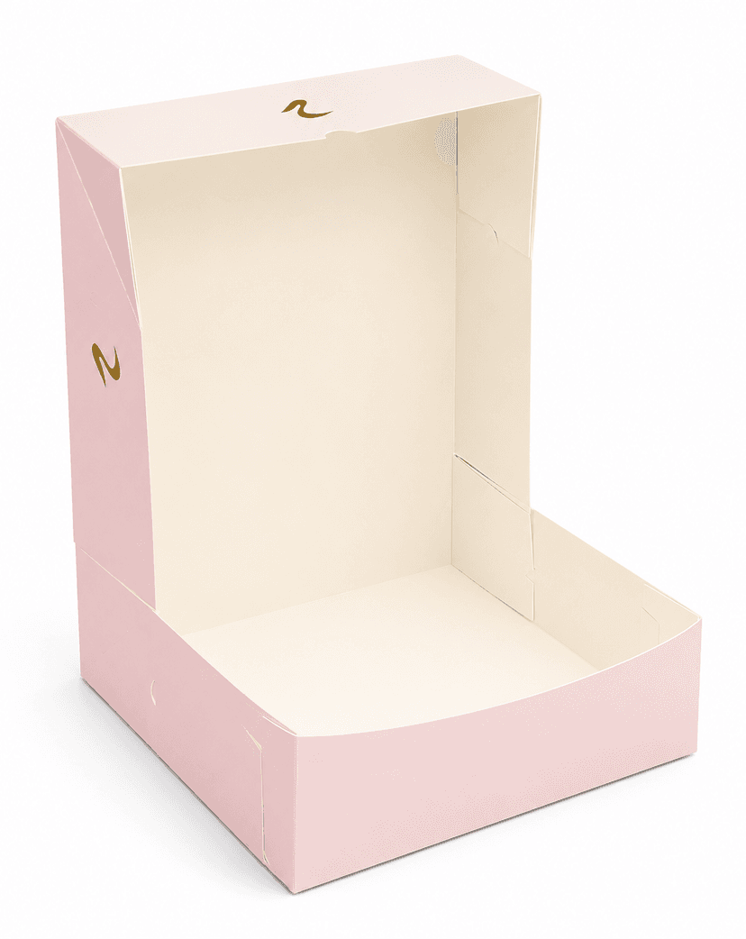 6-corner automatic bakery box, shown open
