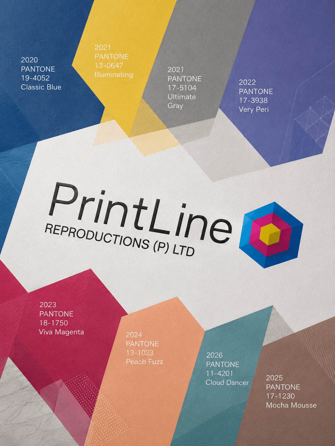 Pantone spot color matching reference sheet