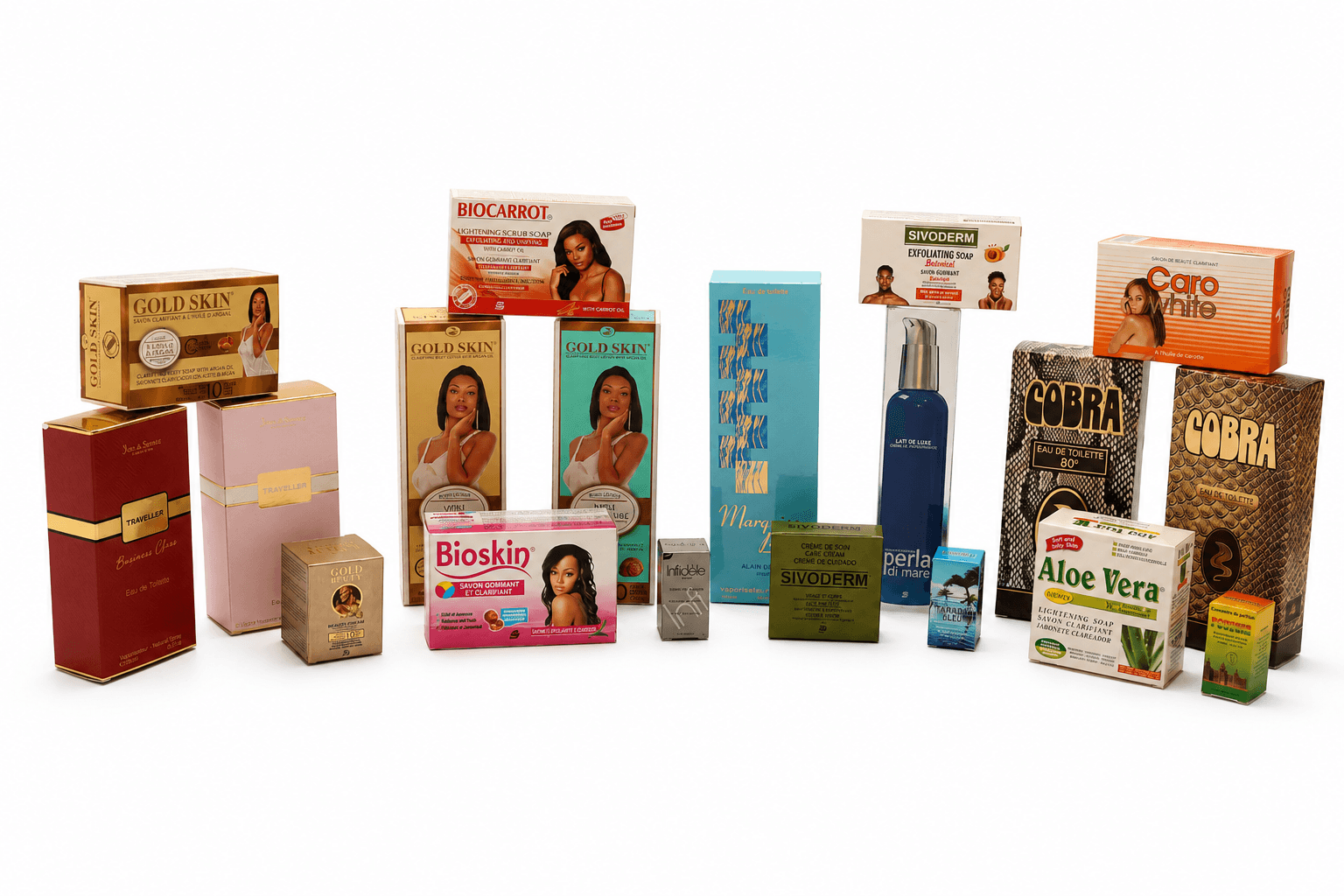 Range of cosmetics and personal care cartons manufactured by PrintLine — skincare, haircare, and fragrance packs