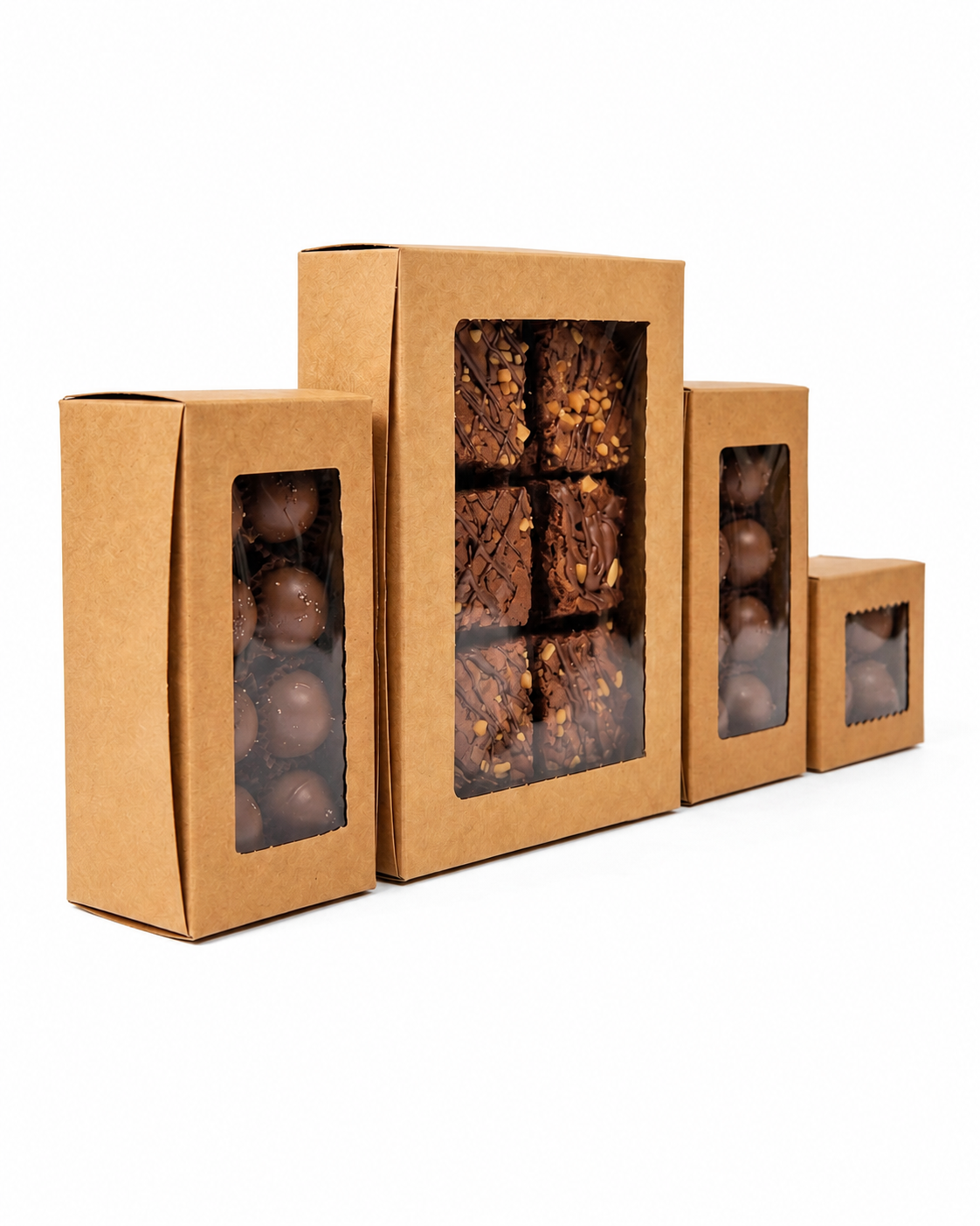 Kraft Brownie & Truffle Boxes — angle 2