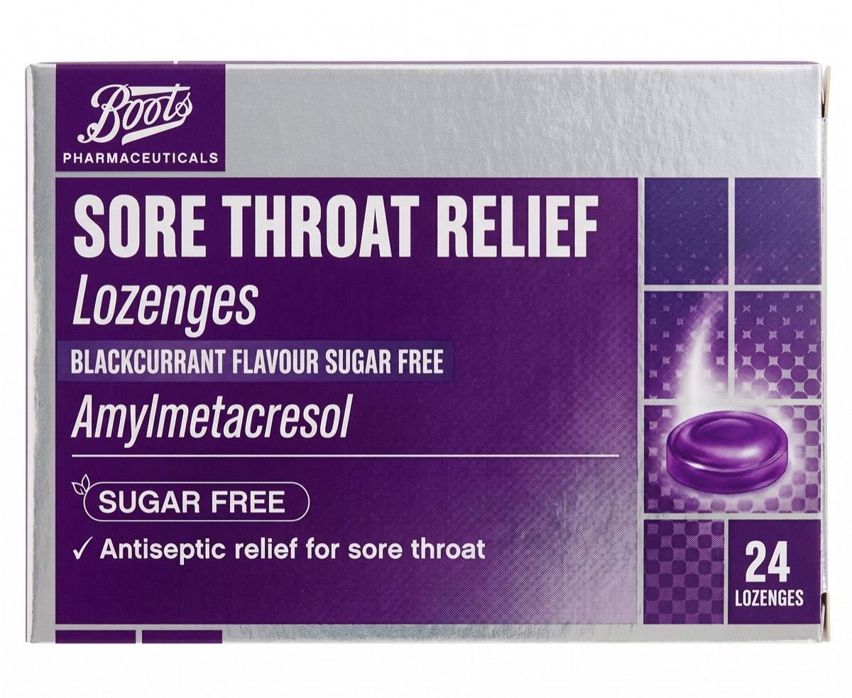 Boots Sore Throat Relief — front view