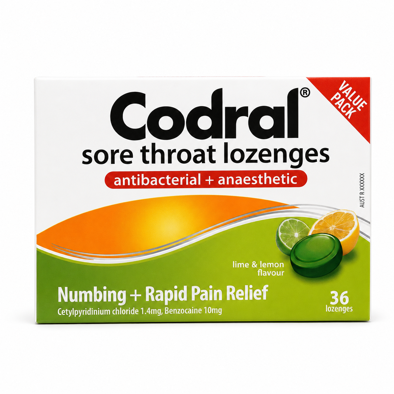 Codral Sore Throat Lozenges — front view