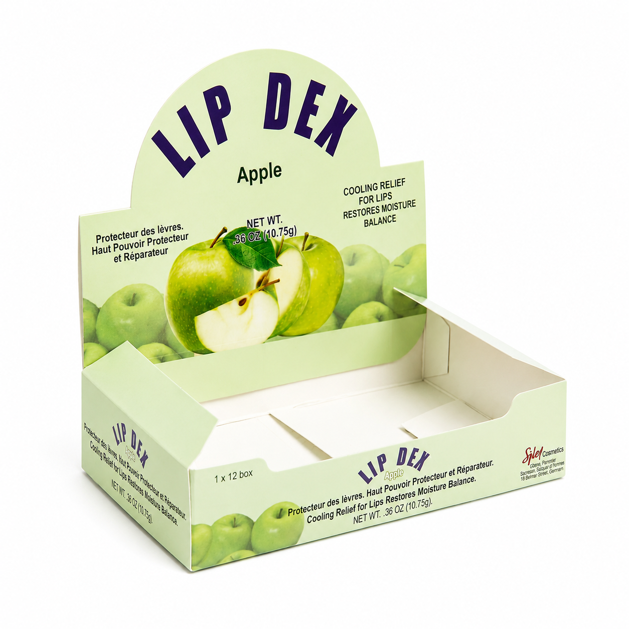 Lip Dex Apple Counter Display Box