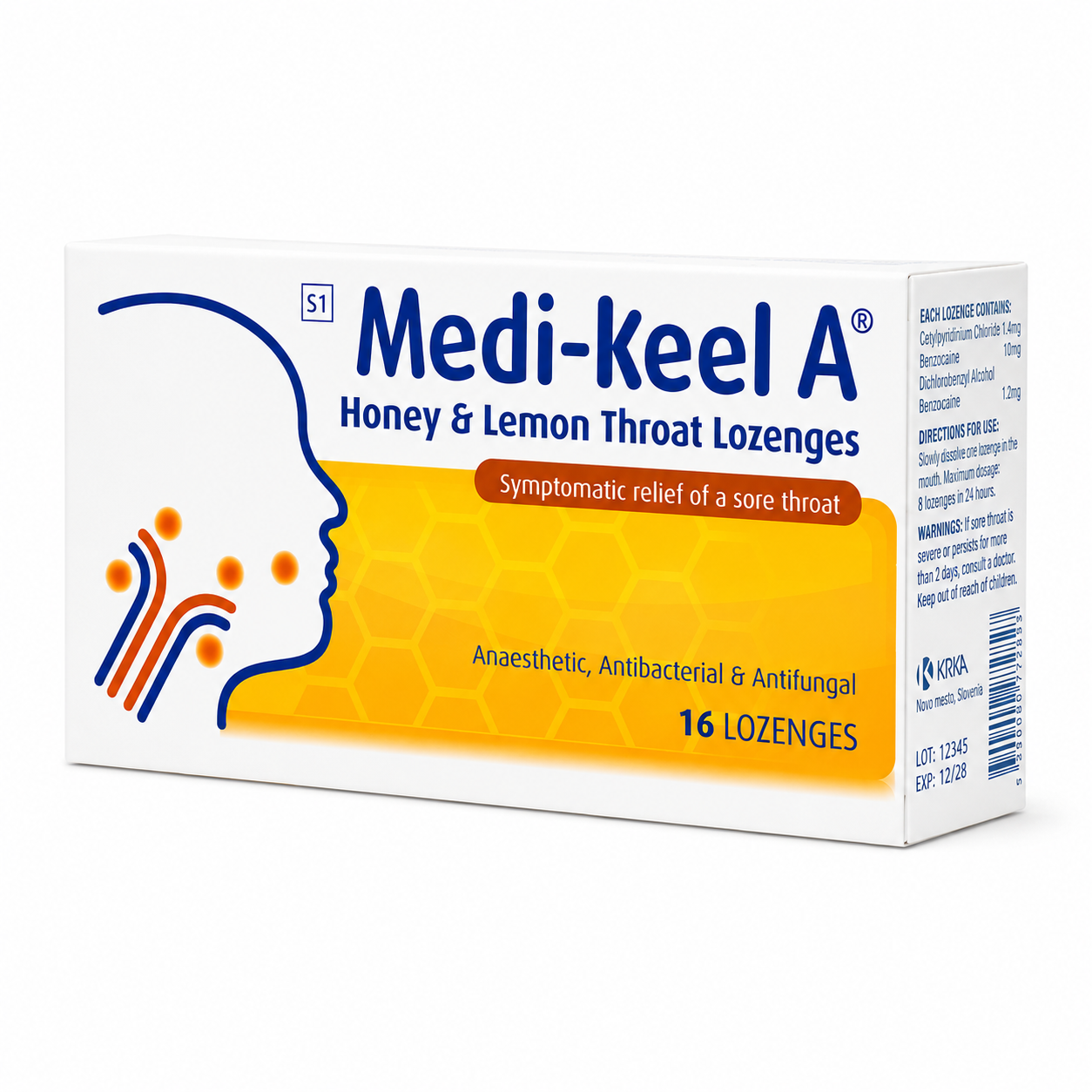 Medi-Keel A Throat Lozenges — front view