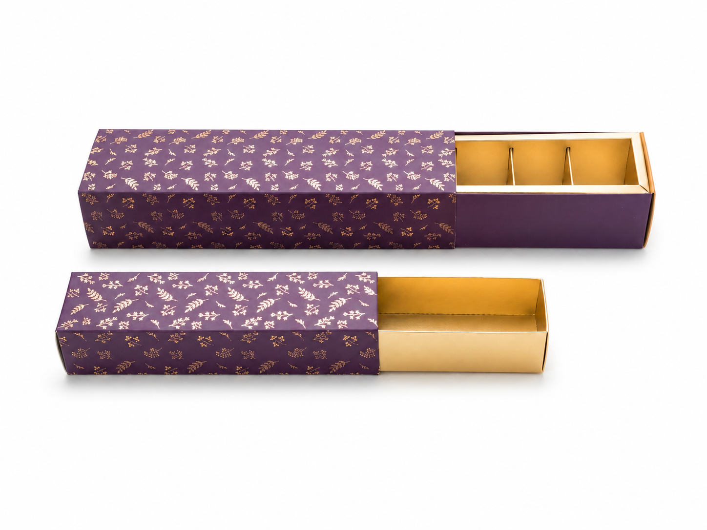 Purple Floral Drawer Boxes